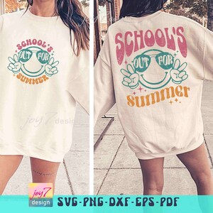 La scuola è finita per l'estate SVG PNG Insegnante Estate Svg Ultimo giorno di scuola Svg Ciao vacanze estive Svg Insegnante Vacanze estive Sublimazione estiva immagine 3