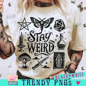 Restez étrange Witchy PNG Witchy Vibes céleste Halloween Edgy Png Grunge Png gothique sorcière rituel bohème Png Halloween humour gothique Girly ORIGINAL