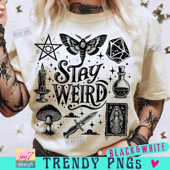 Stay Weird Witchy PNG Witchy Vibes Celestial Halloween Edgy Png Grunge Png goth witch ritual boho Png Halloween Humor Gothic Girly ORIGINAL
