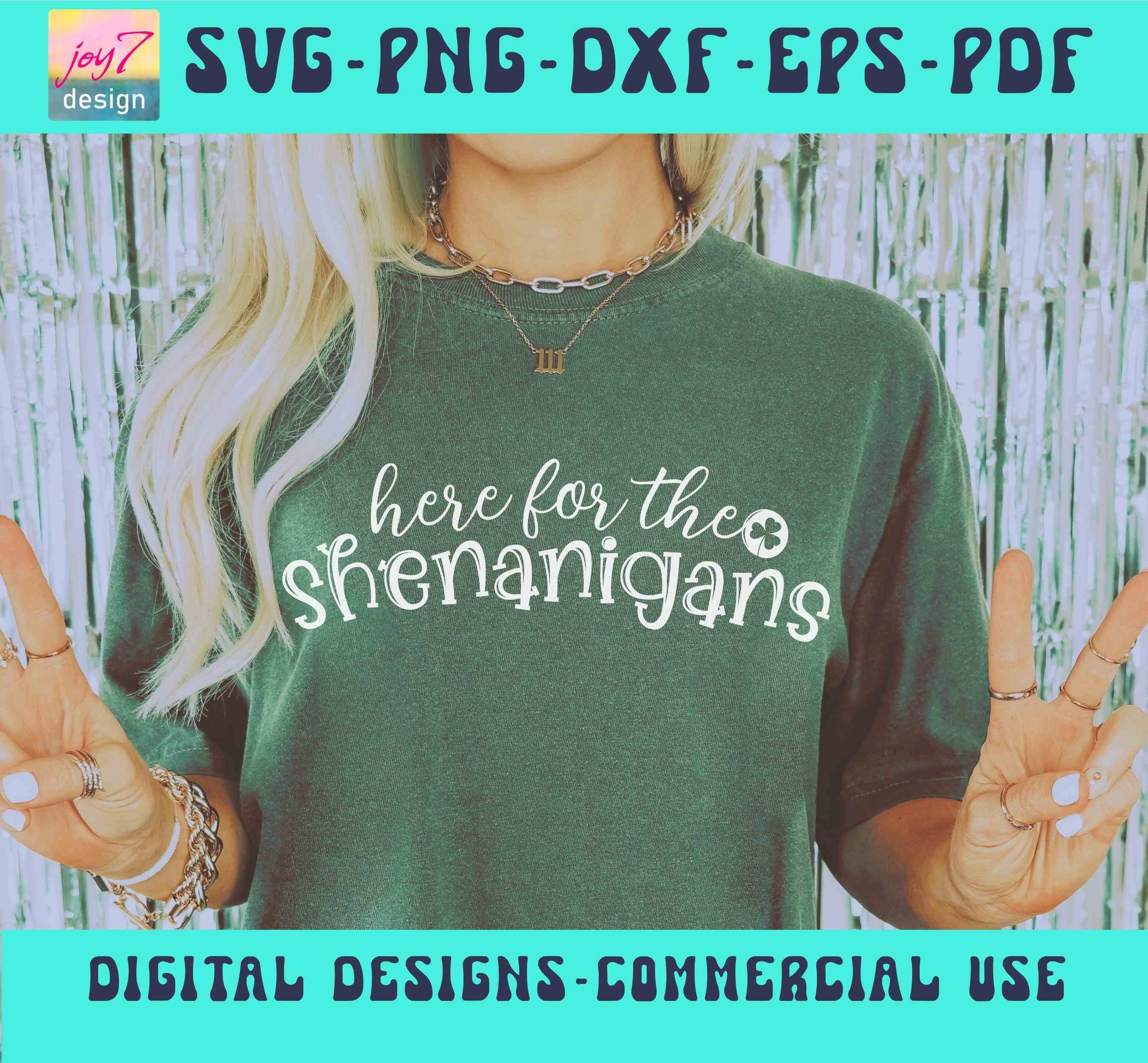 Here for Shenanigans SVG PNG Lucky Svg St Patricks Day St Etsy