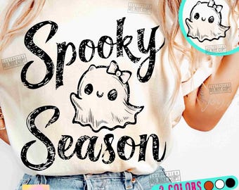 Spooky Season Ghost PNG Cute Ghost Cute Halloween Funny Ghost Fall Shirt Png Spooky vibes Trendy Halloween Vintage shirt design Png ORIGINAL
