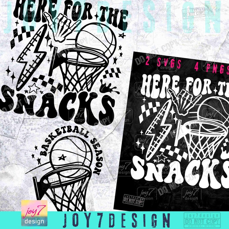 Basketball Season Here For The Snacks Funny PNG SVG Basketball Svg Basketball Game Day Basketball Quote Svg Retro Basketball Team ORIGINAL image 2