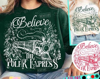 Believe The Polar Express Grappige kerst, Believe kersttrui Noordpool, magische vintage kerst, trendy kerstmis schattig, png ORIGINEEL