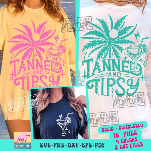 Tanned and Tipsy SVG PNG Beach summer Svg Beach shirt Png Summer vibe Svg Beach vibes Vacation svg Beach CutFile Summer Sublimation ORIGINAL