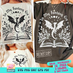 Nella mia era fantasy SVG PNG Libro fantasy Png Citazione del libro Svg Libresco Png Regalo per gli amanti dei libri Svg Lettura di libri estetici Sublimazione Cricut ORIGINALE