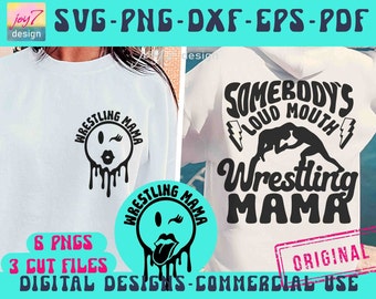 Loud Mouth Wrestling Mama SVG PNG, Wrestling Mom Png, Wrestling Svg, Wrestling Mom Shirt Png, Wrestling Shirt Svg, Wrestling mama Svg Cricut