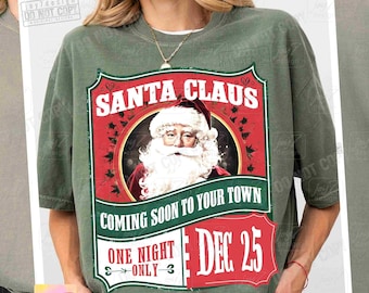 Santa Claus Coming To Town Funny Christmas PNG Cute Santa Christmas Jumper Png Trendy Christmas Funny Santa Retro Xmas Vintage Png ORIGINAL