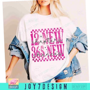 12 New Chapters 365 New Chances PNG New Year Faux Glitter Design (Digital Download) image 6