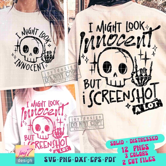 I Might Look Innocent Sarcastic SVG PNG Funny Adult Humor Skeleton Svg Sarcasm Png Snarky Png Retro Sublimation Skull Svg Cut Files ORIGINAL