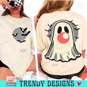 Retro Geist bläst Blase PNG Preppy Geist Groovy Halloween Png Groovy Geist Girly Halloween Png Trending Lustiger Geist Retro Png ORIGINAL Bild 4