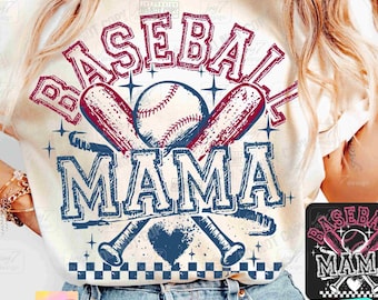 Baseball Mama Retro Checkered PNG Trendy Baseball Mom Png Baseball season Png Retro Baseball shirt Png Baseball design Checker Png ORIGINAL