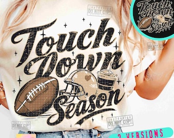 Touch down Season PNG Football Season Retro Football Png Funny Football Mom Png Game Day Touch Down Football Retro Sublimation Png ORIGINAL