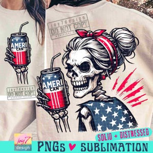 Ameri Can Funny Skeleton PNG Trendy 4th of July Sarcastic Skeleton American Png Snarky Fourth of July Png Retro July4th Sublimation ORIGINAL