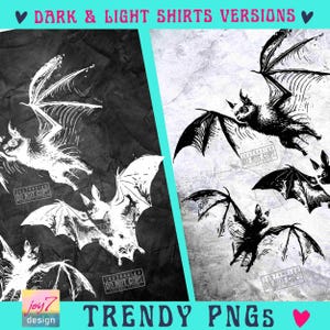 Halloween Bat PNG Halloween Vibes Vintage shirt design Bat lover Fall design Png Retro Halloween Png Trendy retro Spooky season Png ORIGINAL image 2