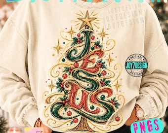 Jesus Christmas Tree ORIGINAL PNG, Christian Christmas Shirt Design, Brushstroke Faith Holiday Graphic