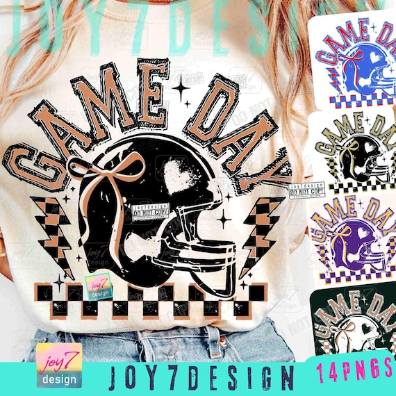 Football Game Day PNG Retro Football shirt Png Retro Checkered Game Day Png Coquette Bow Football design Trendy Football Retro Png ORIGINAL