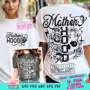 Motherhood SVG PNG Funny Mom Funny Mothers Day Trendy Mom Png Sarcastic Retro Sublimation Front Back Svg Mom Shirt Svg Cut File ORIGINAL