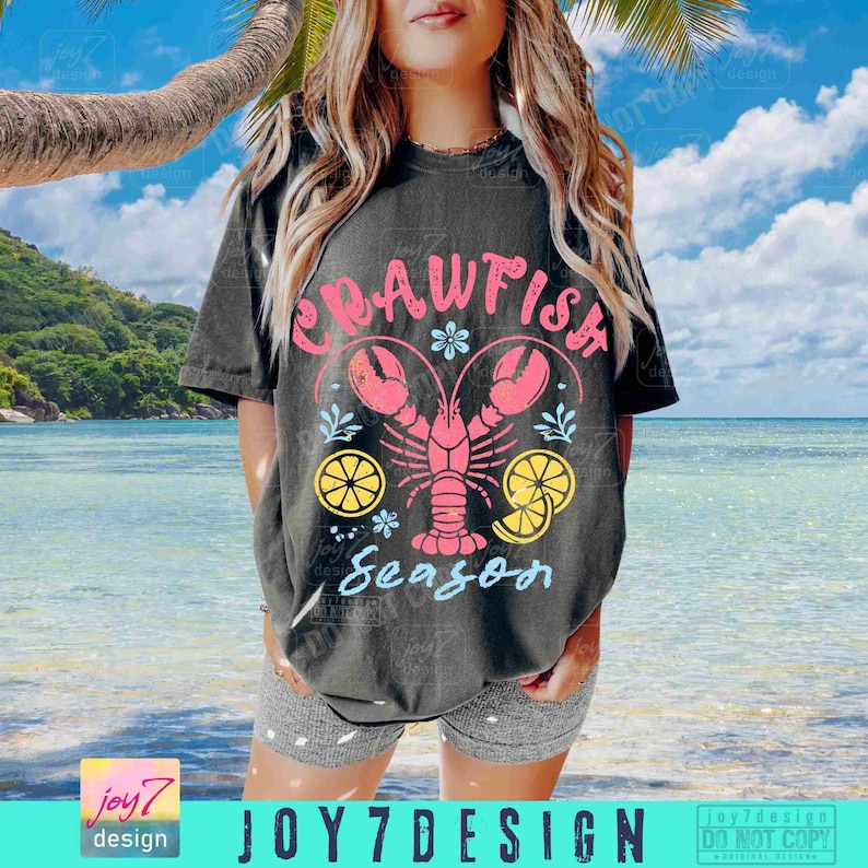 Langusten Saison PNG Retro Flusskrebs Png Lustige Sommer Langusten Vintage Shirt Design Flusskrebs Coquette Fischer Ästhetik Dtf Png ORIGINAL Bild 5