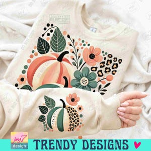 Boho Zucche Autunno PNG Zucca Leopardo Boho Maglietta Autunno PNG Stagione delle Zucche Autunnali Boho png Autunno alla moda Ringraziamento Vibrazioni Autunnali PNG ORIGINALE immagine 6