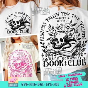 Dark Romance Book Club SVG PNG Funny Book quote Svg Goth Bookish Png Villain Book lover gift Svg Smut Reader Png Book Sublimation ORIGINAL