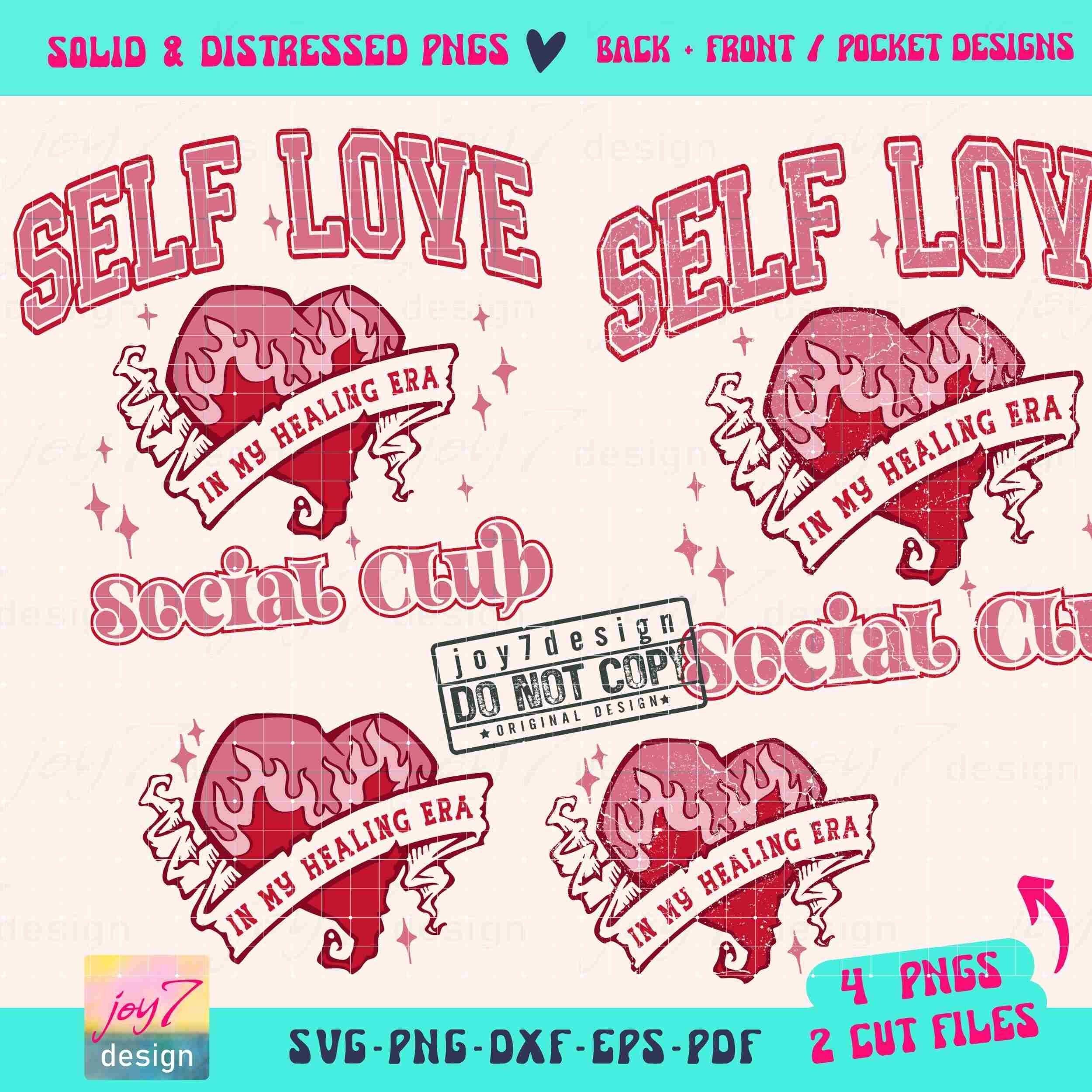 Self Love Social Club SVG PNG Retro Valentine Self Love Club Svg Funny ...
