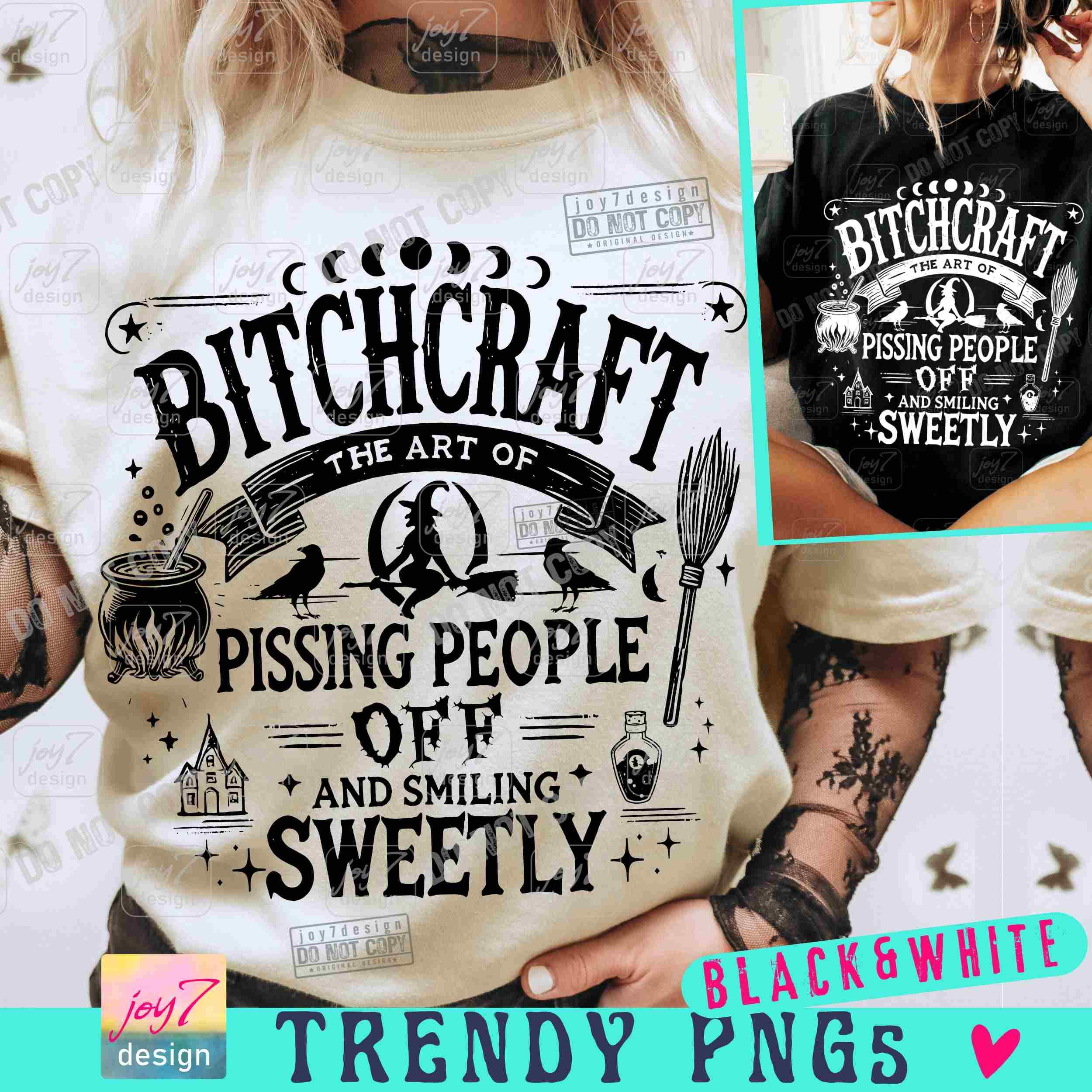 Bitch craft Funny Halloween PNG Sarcastic Snarky Witch Png Funny Adult Humor Witchcraft Png Retro Halloween Trendy Sassy Sarcasm ORIGINAL