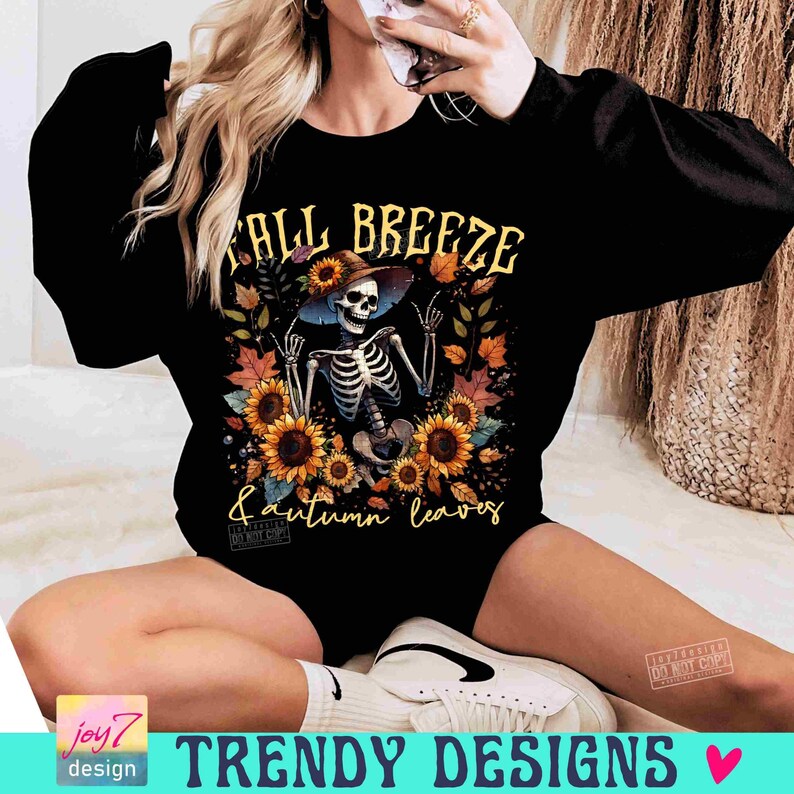 Funny Fall PNG Fall Breeze and autumn leaves Skeleton design Retro Fall Skeleton Png Fall quotes Png Its Fall Yall Retro Fall Png ORIGINAL image 5