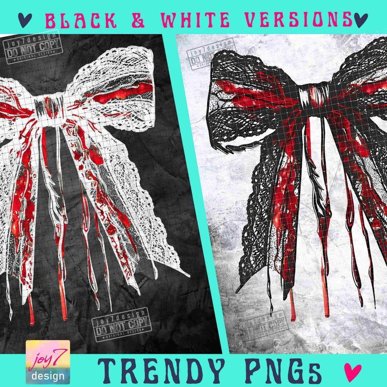 Halloween Bow PNG Coquette Trendy Halloween Png Retro Halloween Bow Png Spooky Season Png Horror Gothic Girly Vintage shirt design ORIGINAL image 2