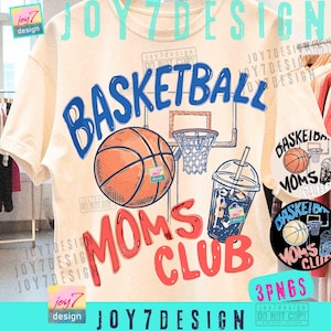 Basketball Moms Club PNG Trendy Game Day Doodle Baller mom shirt ORIGINAL Design Digital image 1