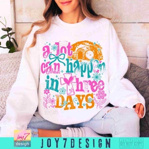 Mucho puede pasar en 3 días Pascua PNG Pascua cristiana Jesús Boho Pascua versículo bíblico Diseño de camiseta de Pascua retro Coqueta Religiosa ORIGINAL imagen 6
