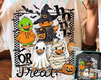 Tuta eller godis rolig gås Halloween bus eller godis PNG trendig läskig gås Halloween retro rutig Halloween söt gås läskig PngORIGINAL