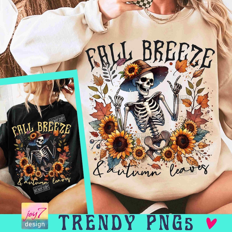 Funny Fall PNG Fall Breeze and autumn leaves Skeleton design Retro Fall Skeleton Png Fall quotes Png Its Fall Yall Retro Fall Png ORIGINAL image 1