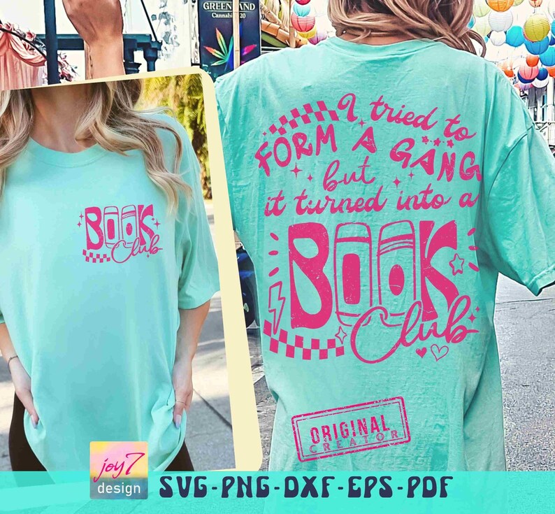 Book Club SVG PNG Funny Book Svg Retro Book Png Book lover Svg Book Shirt Svg Book Quotes Svg Booktrovert Retro Teacher Librarian Original image 6