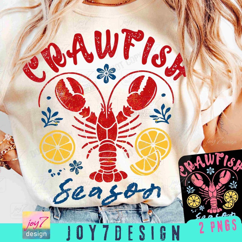 Langusten Saison PNG Retro Flusskrebs Png Lustige Sommer Langusten Vintage Shirt Design Flusskrebs Coquette Fischer Ästhetik Dtf Png ORIGINAL Bild 1