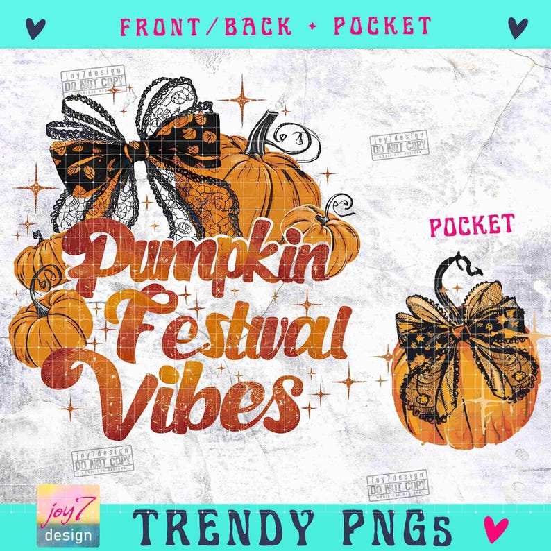 Pumpkin Festival Vibes PNG Coquette Fall vibes Png Cute Fall Png Retro Fall Png Trendy Pumpkin Sublimation Coquette Vintage design ORIGINAL image 2