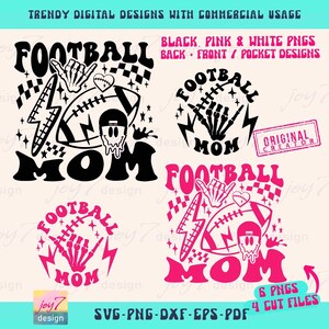 Retro Football Mom SVG PNG Baller Mom Football Game Day Mom deign Funny Football Front and Back Svg Aesthetic Cut File& Sublimation Original image 2