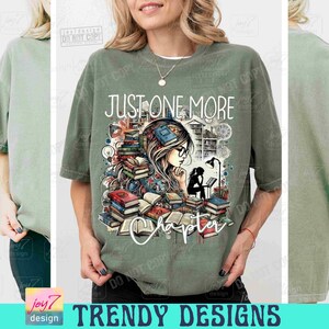One More Chapter PNG Retro Book shirt Png Bookish Png Book Lover Librarian Book Girl Book Club Trendy Readers Png Booktrovert Png ORIGINAL image 6