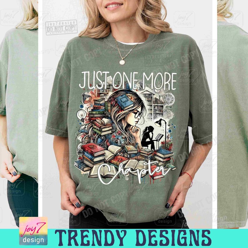 One More Chapter PNG Retro Book shirt Png Bookish Png Book Lover Librarian Book Girl Book Club Trendy Readers Png Booktrovert Png ORIGINAL image 6