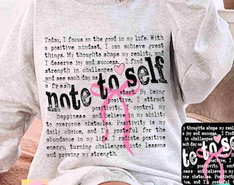 Self Note Words PNG Motivational Coquette Bow Png Sublimation Design Mental Health Png Positive Inspirational Positivity Quotes ORIGINAL