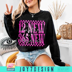 12 New Chapters 365 New Chances PNG New Year Faux Glitter Design (Digital Download) image 5