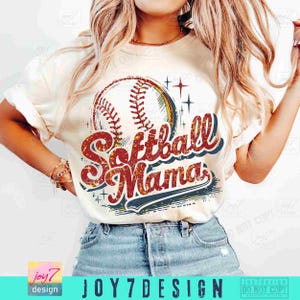 Softball Mama Retro PNG Softball mom Png Softball season Png Softball shirt Vintage design Softball Game Day Softball SUBLIMATION ORIGINAL image 5
