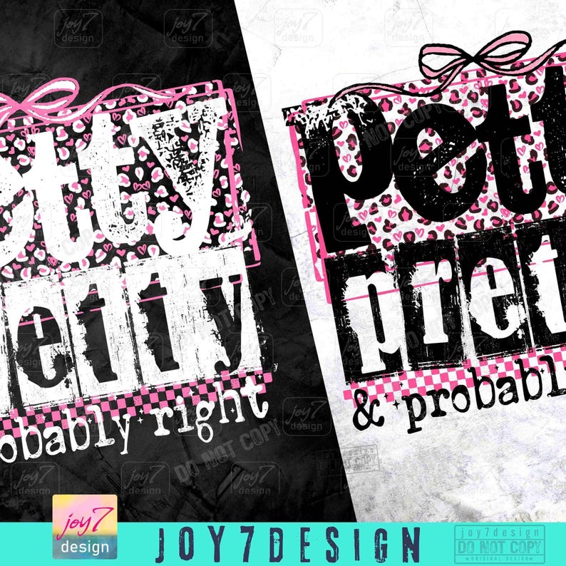 Petty Pretty & Probably Right Sassy PNG Snarky Sarcastic Png Funny Retro Checker Cheetah Trendy Womens shirt design Funny Sarcasm ORIGINAL image 2