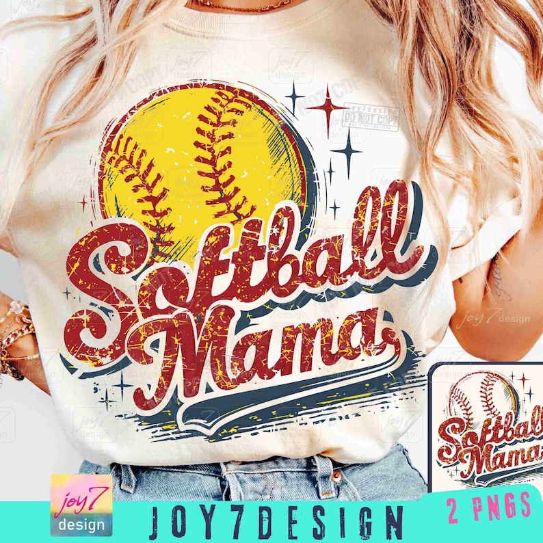 Softball Mama Retro PNG Softball mom Png Softball season Png Softball shirt Vintage design Softball Game Day Softball SUBLIMATION ORIGINAL image 1