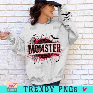 Momster PNG Divertente Halloween Mamma Png Divertente Halloween Mamma Png Mamma Spettrale Divertente Mamma Maglietta di Halloween Png Spaventoso Halloween Vibrazioni spettrali ORIGINALE immagine 6