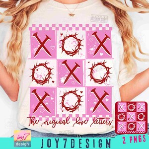 オリジナルのラブレター XOXO PNG キリスト教のバレンタイン PNG レトロなイエスのチェッカーコケットキリスト教のバレンタインデー愛イエスシャツ PNG 信仰オリジナル