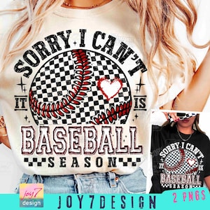 Przepraszam, nie mogę, to sezon baseballowy PNG Retro kratka baseballowa Png Baseball Game Day koszulka Baseball Mom Png Modna drużyna baseballowa ORYGINALNY
