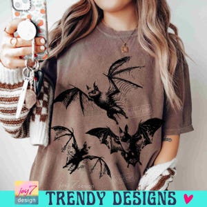 Halloween Bat PNG Halloween Vibes Vintage shirt design Bat lover Fall design Png Retro Halloween Png Trendy retro Spooky season Png ORIGINAL image 6