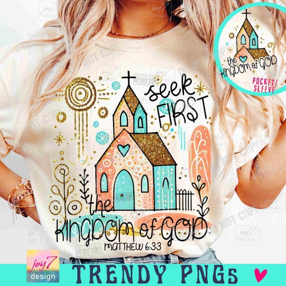 Kingdom of God PNG Boho Christian Png Bible verse Matthew 6:33 God Png Faith Png Christian Boho Church Png ORIGINAL