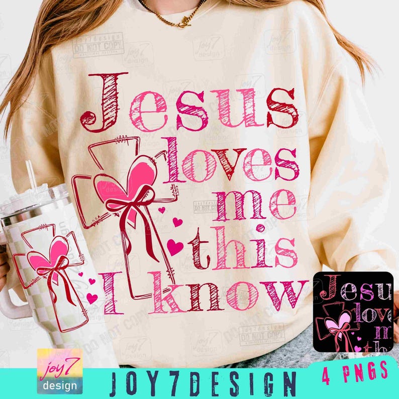 Jesus Loves Me This I Know PNG Retro Jesus Coquette Christian Valentines Png Christian VDay Bible verse Love Jesus shirt Png Faith ORIGINAL image 1