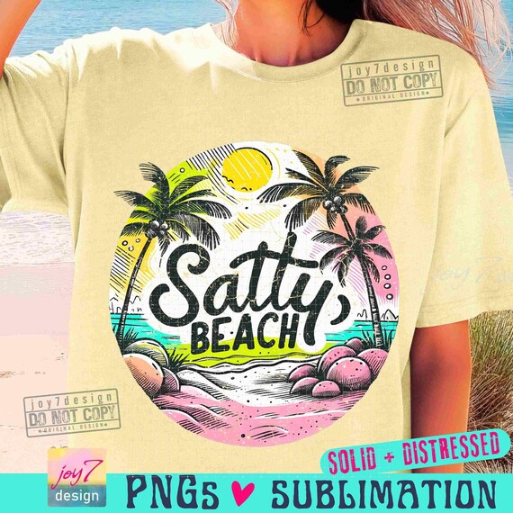 Salty Beach PNG Retro beach Png Summer shirt Png Summertime Png Funny Summer Png Vintage Beach design Png Trendy Summer SUBLIMATION ORIGINAL